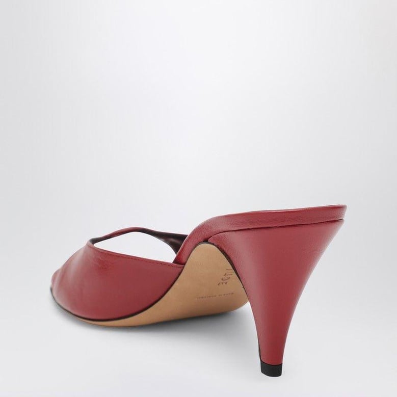 haze sandal in red leather by Selfnex