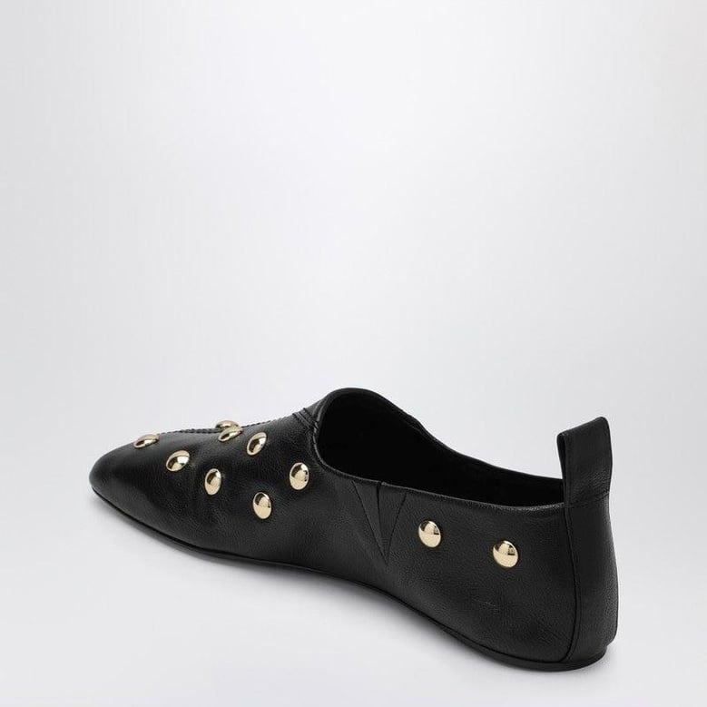 black rita ballerinas in studded leather by Selfnex