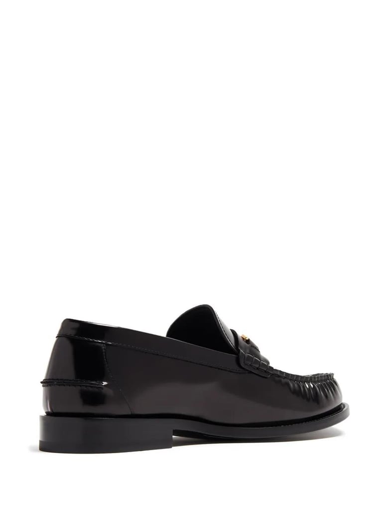 black leather medusa 95 loafers by Selfnex