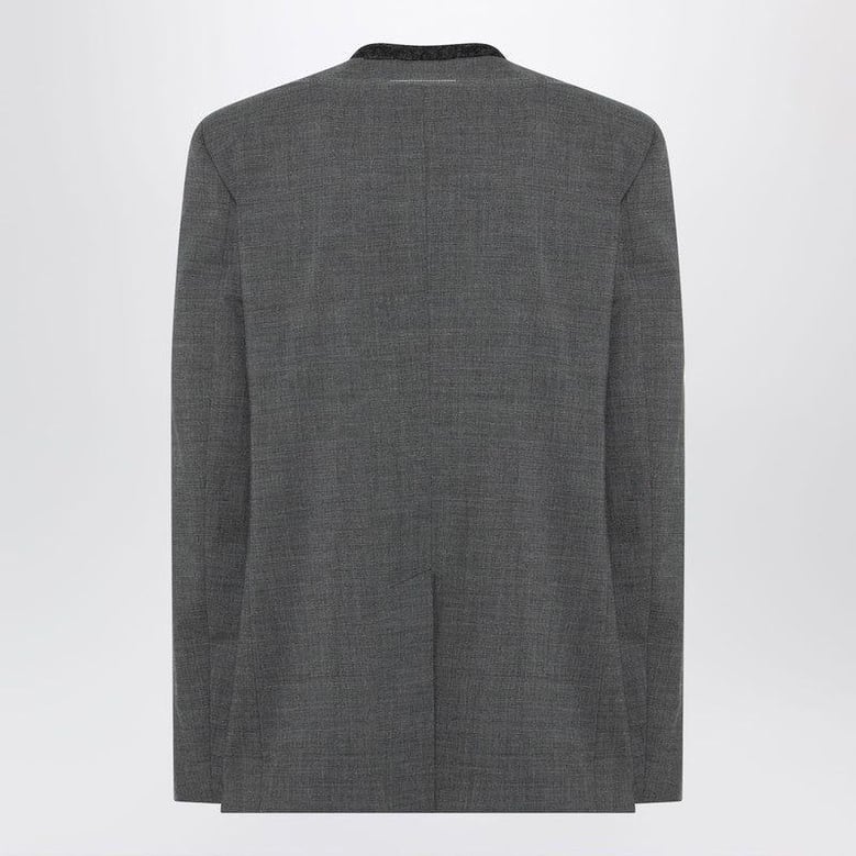 grey mélange woolblend jacket by Selfnex