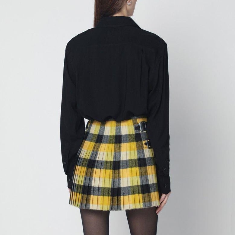 black shirt with oversized collar by Selfnex