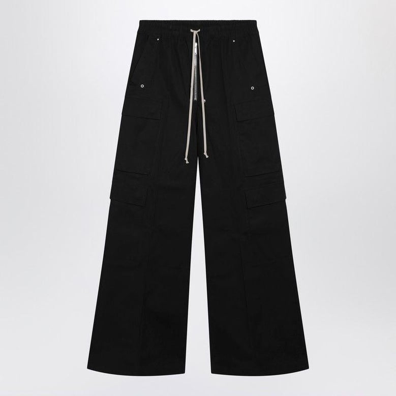 rick owens cargobelas black oplin pants by Selfnex