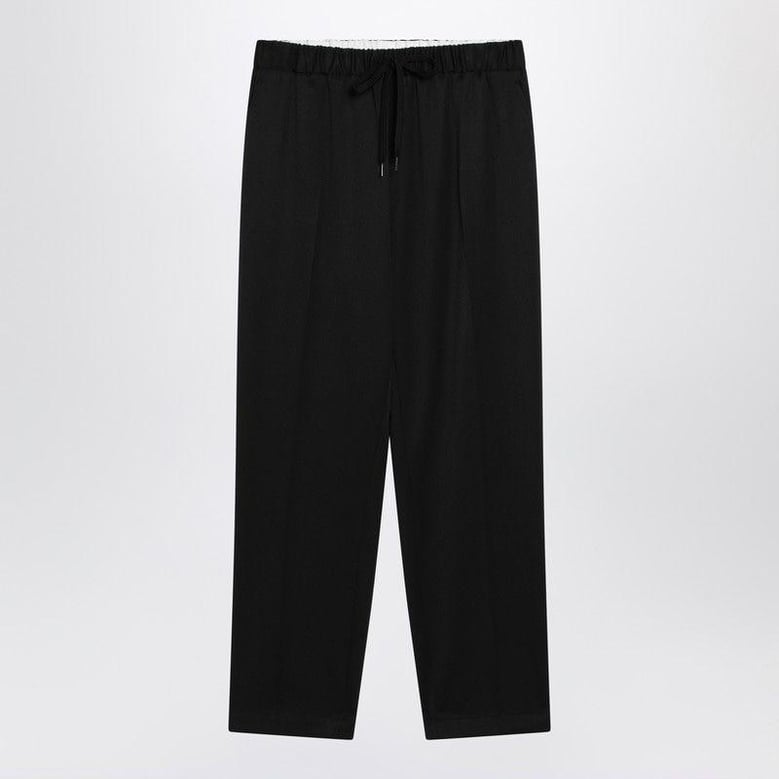 black woolblend trousers by Selfnex