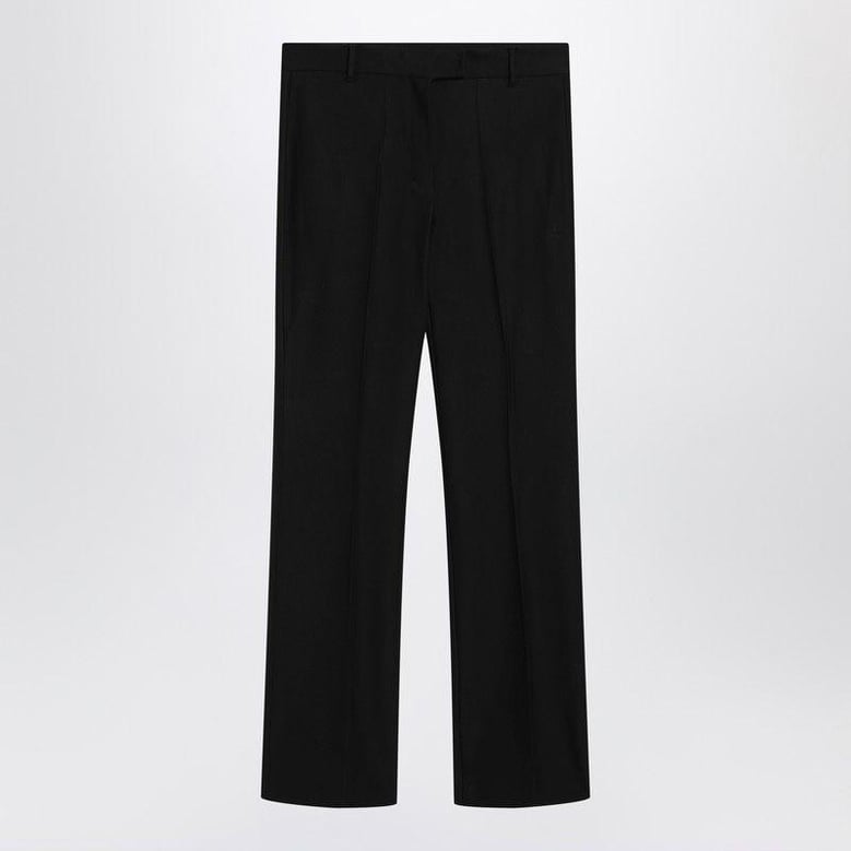 black cottonblend trousers by Selfnex