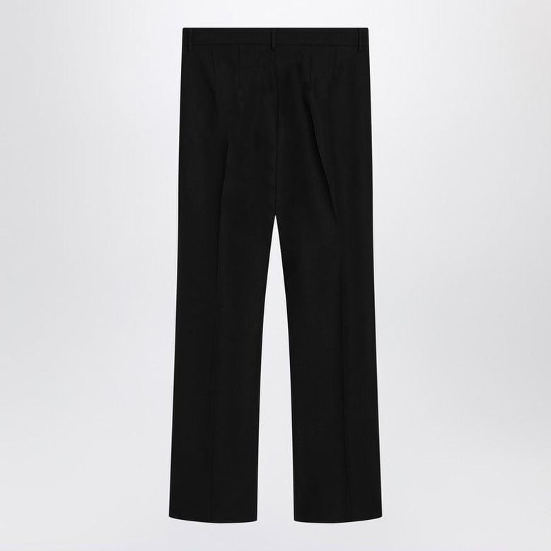 black cottonblend trousers by Selfnex