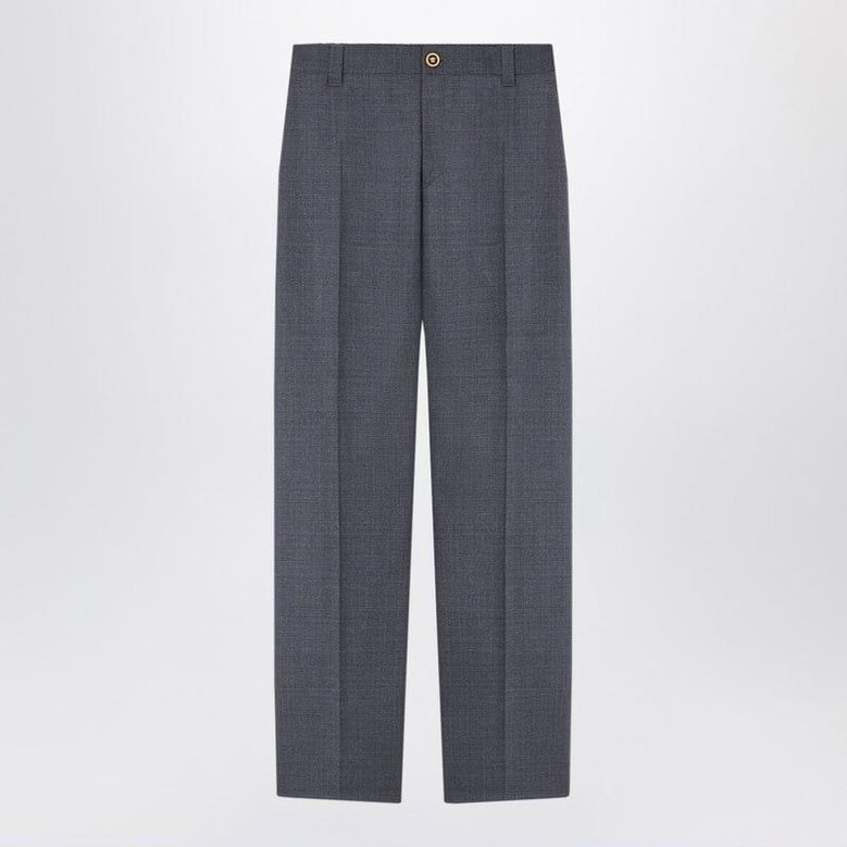 anthracite grey wool jogger trousers by Selfnex