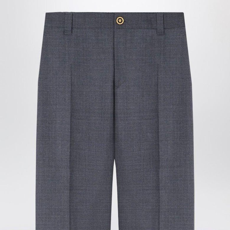 anthracite grey wool jogger trousers by Selfnex