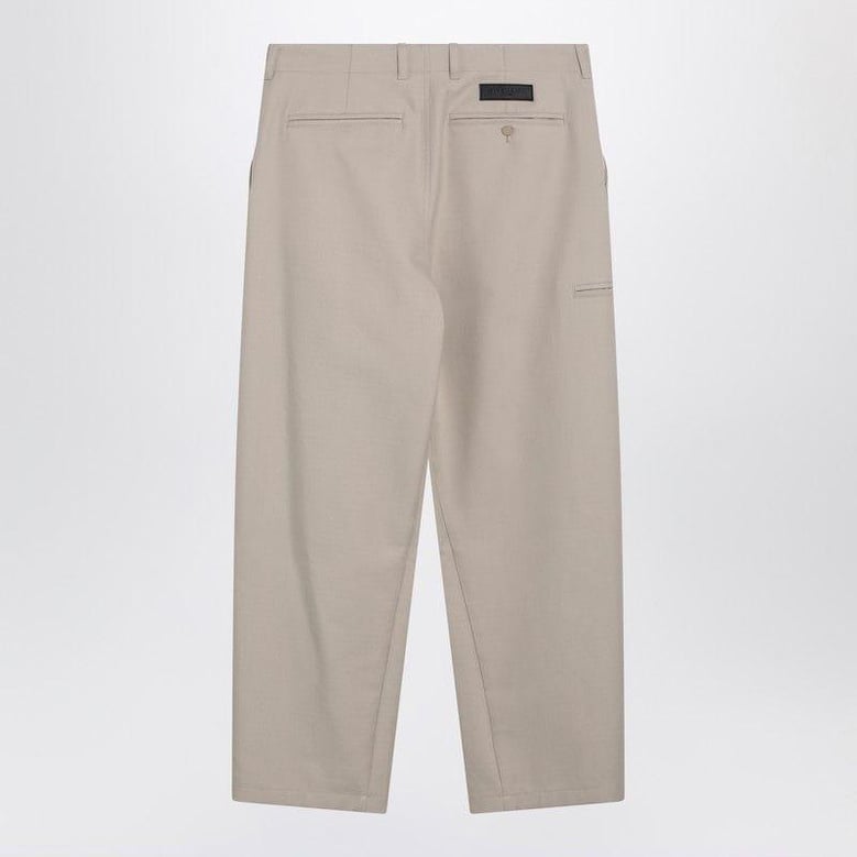 beige cotton trousers by Selfnex