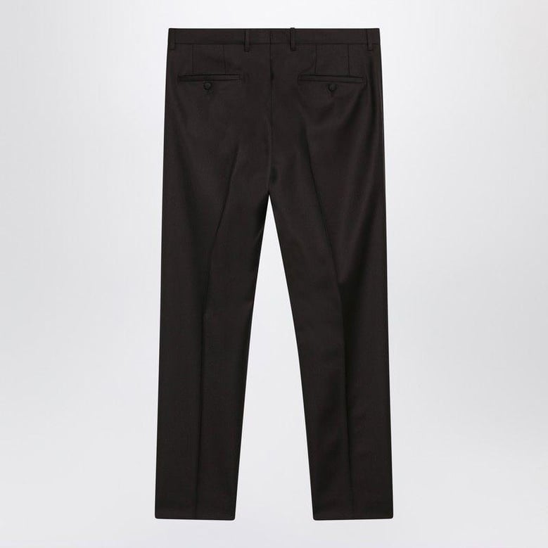 brown wool trousers by Selfnex