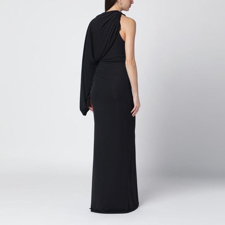 black selene oneshoulder long dress by Selfnex