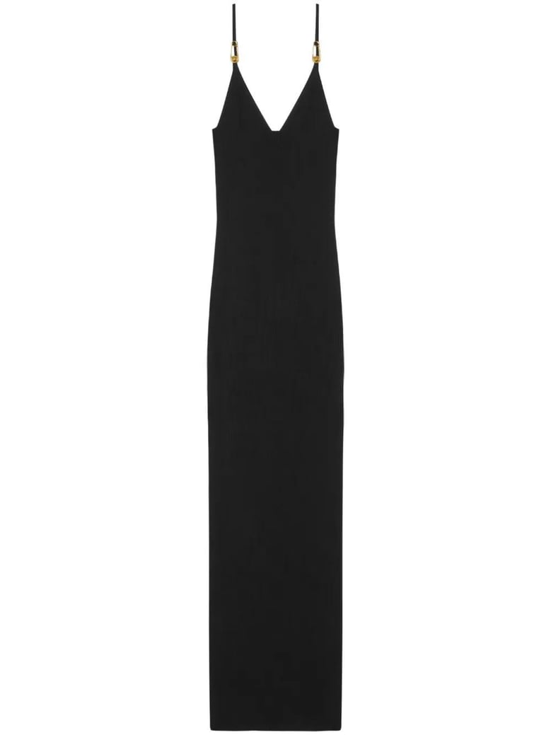 black knitted midi dress by Selfnex