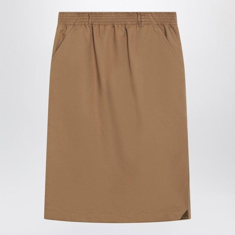beige midi pencil skirt by Selfnex