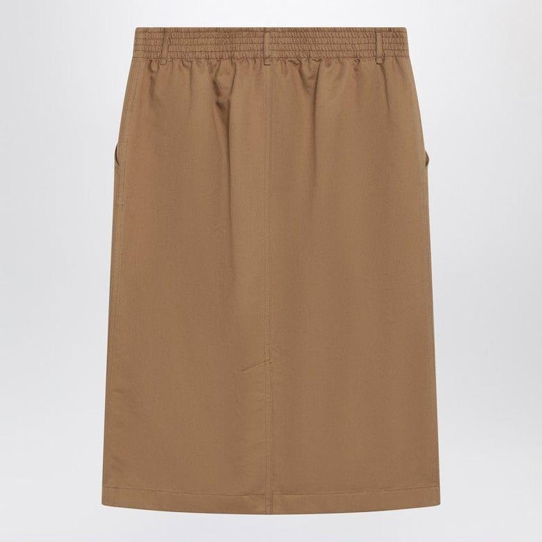 beige midi pencil skirt by Selfnex