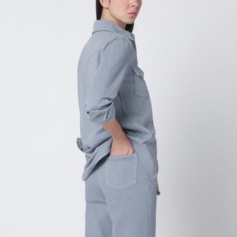 bluegrey cotton shirt by Selfnex