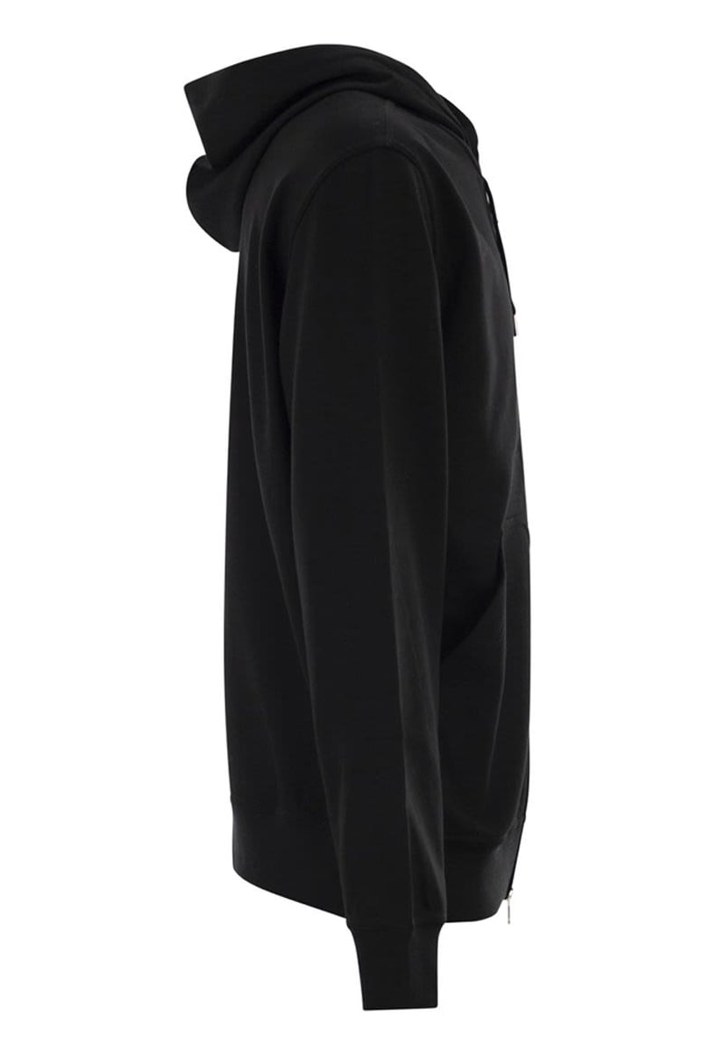 cotton fleece topwear with zip and hood by Selfnex