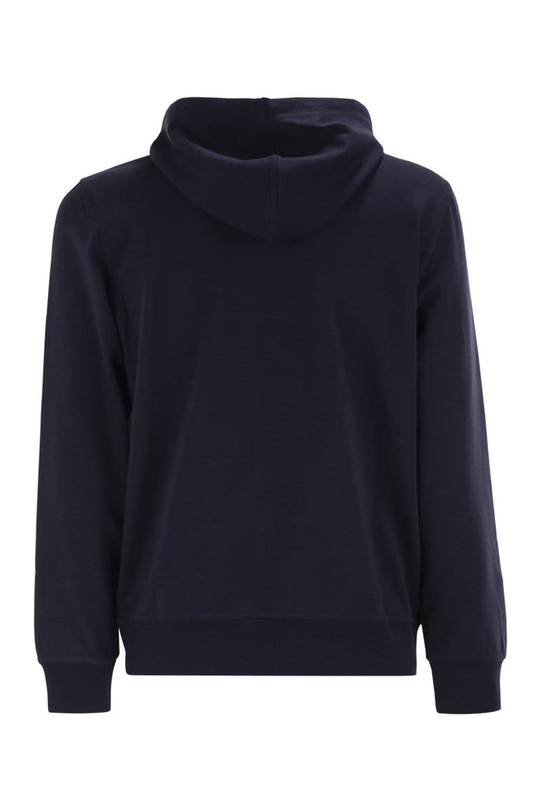 cotton fleece topwear with zip and hood by Selfnex