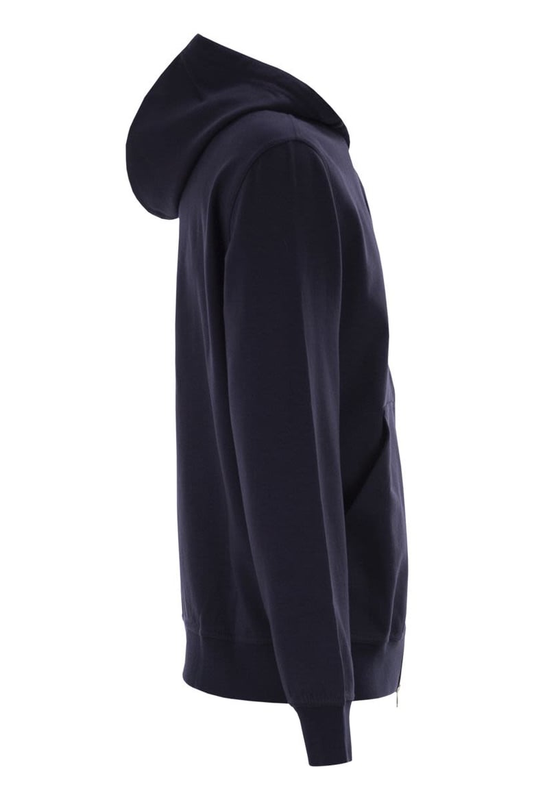 cotton fleece topwear with zip and hood by Selfnex