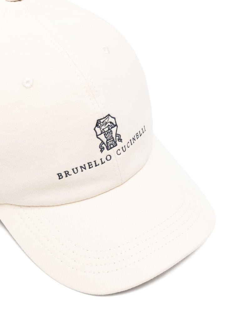 baseball cap in garment-dyed twisted cotton gabardine with embroidered logo by Selfnex