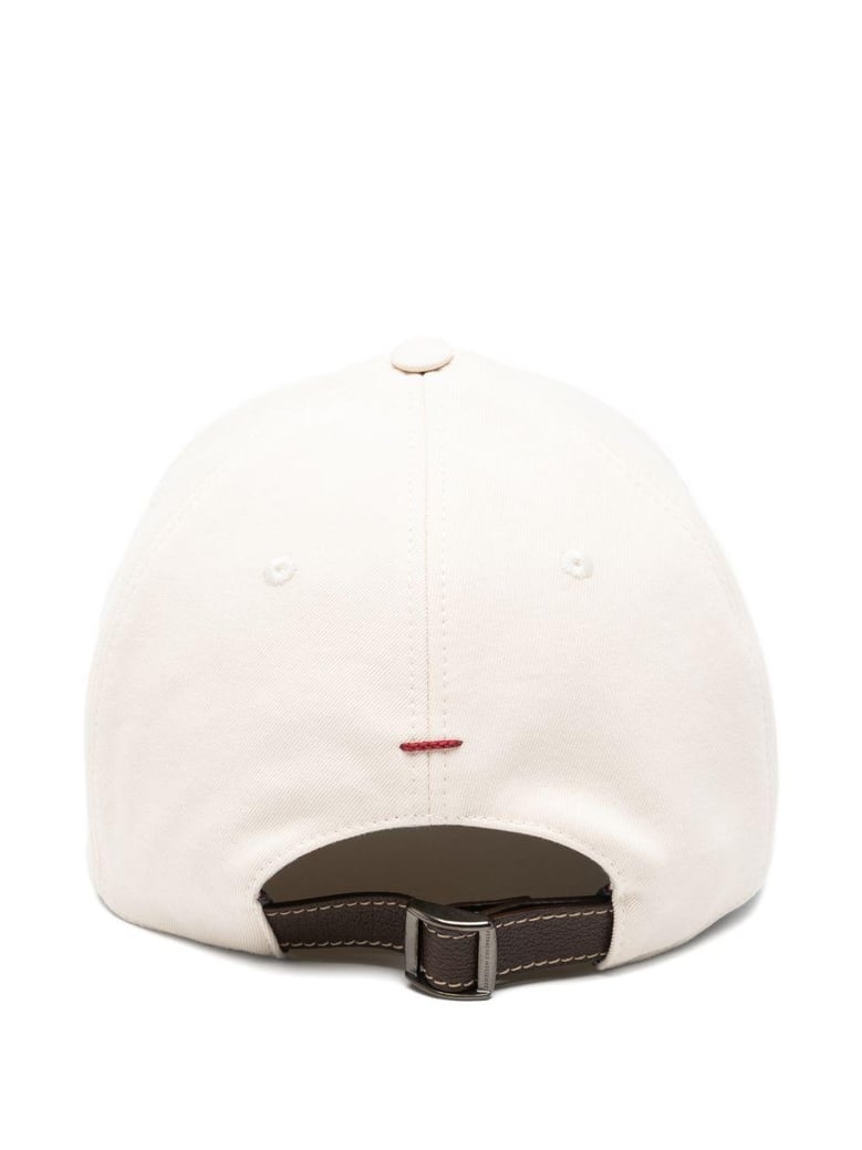 baseball cap in garment-dyed twisted cotton gabardine with embroidered logo by Selfnex