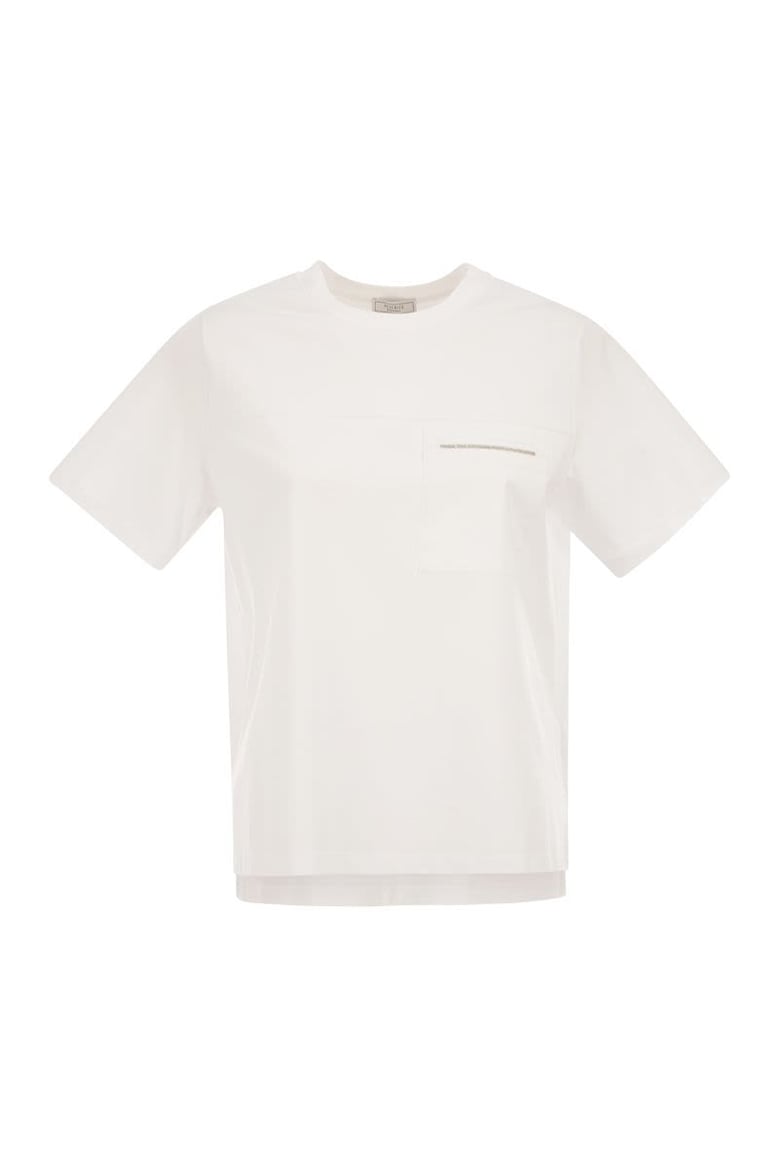 stretch cotton t-shirt with pocket by Selfnex