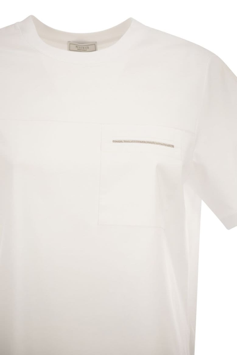 stretch cotton t-shirt with pocket by Selfnex