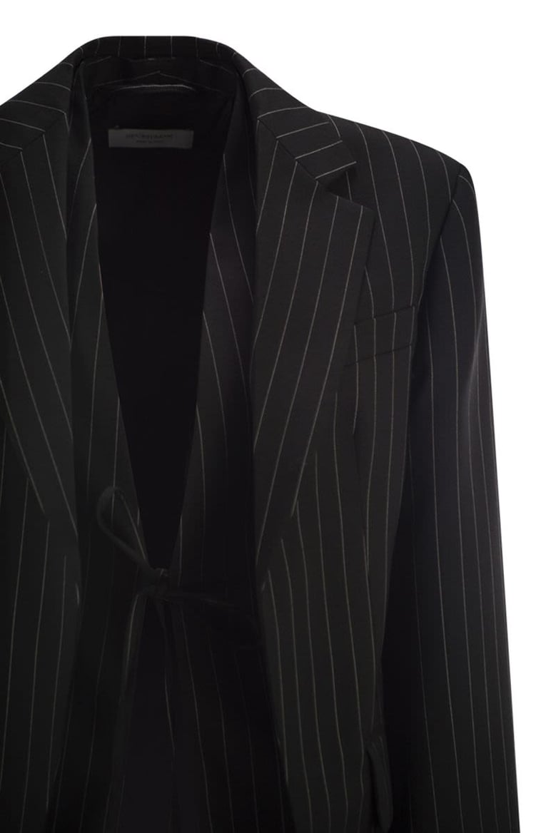 spxdivina - tailored blazer in pinstriped gabardine by Selfnex