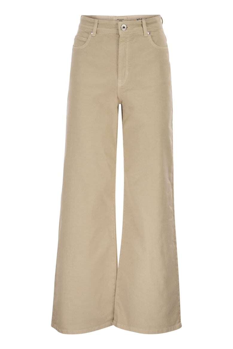 wkdmedina - wide-leg trousers in cotton drill by Selfnex