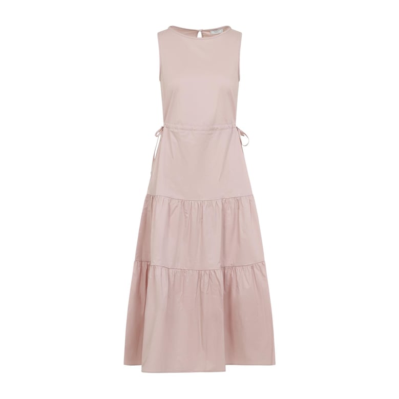 sleeveless midi dress in stretch cotton by Selfnex