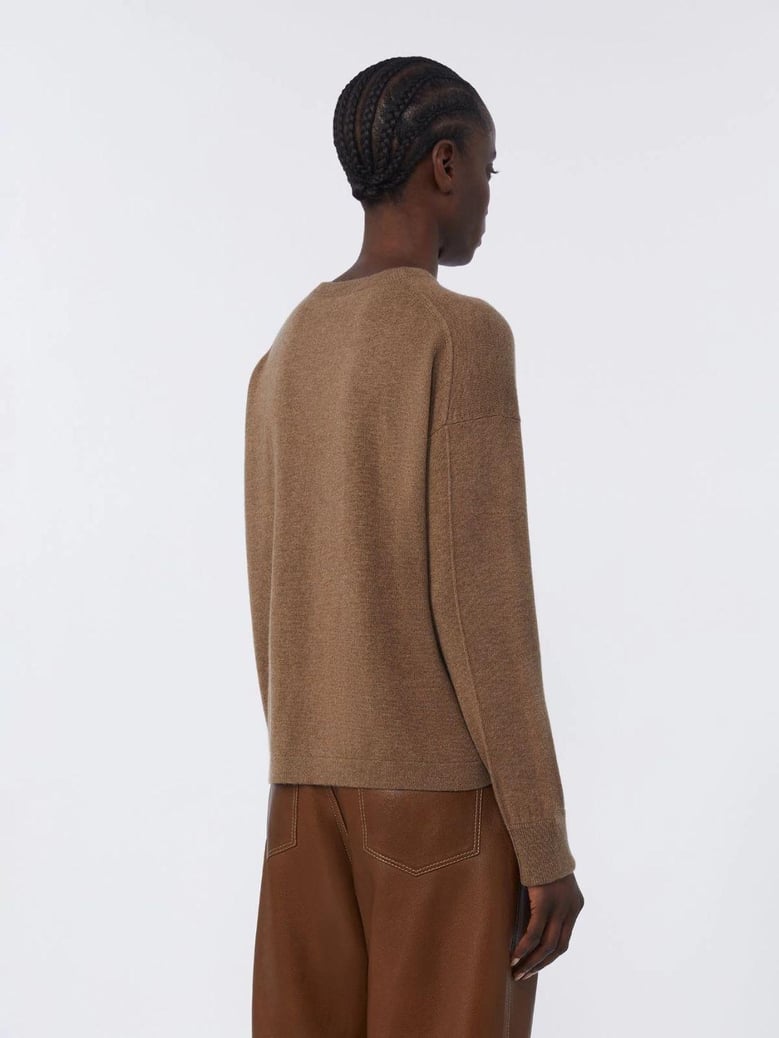 brown wool blend nebbie sweater by Selfnex