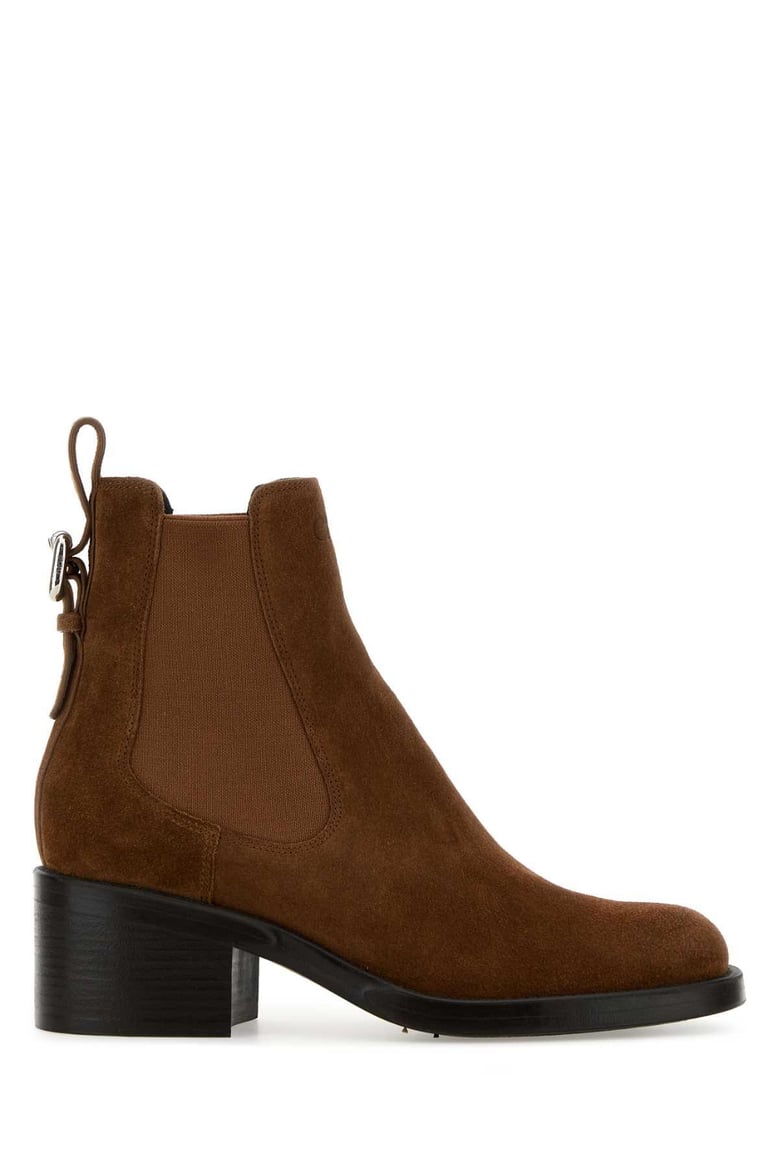 caramel suede dakota ankle boots by Selfnex