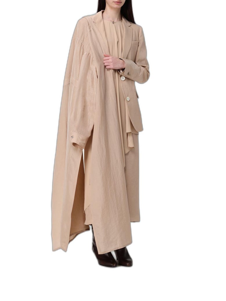 campagna belted long coat by Selfnex