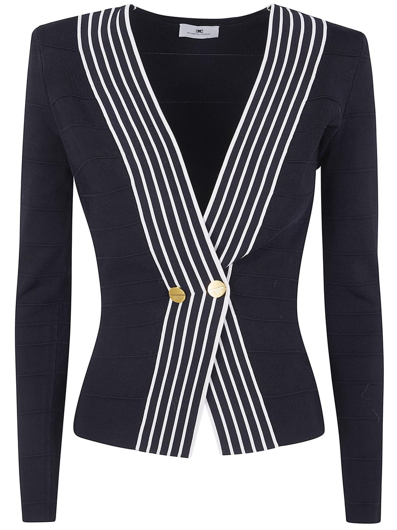 tricot v neck sweater by Selfnex