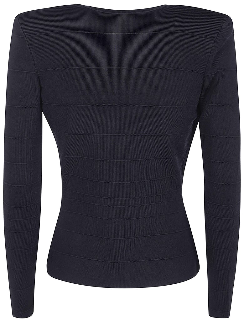 tricot v neck sweater by Selfnex