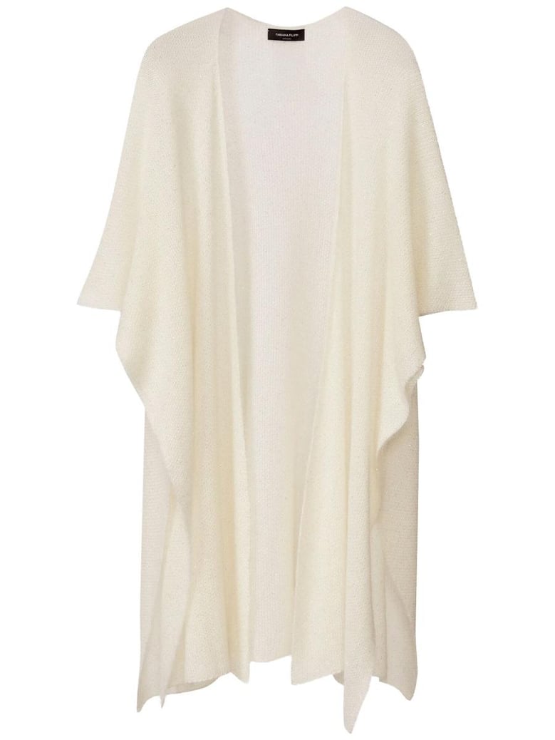 open cape in mohair and alpaca with micro sequins by Selfnex