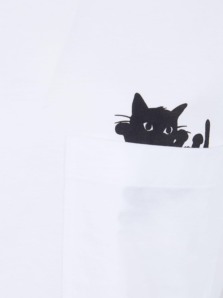 womens cat t-shirt by Selfnex