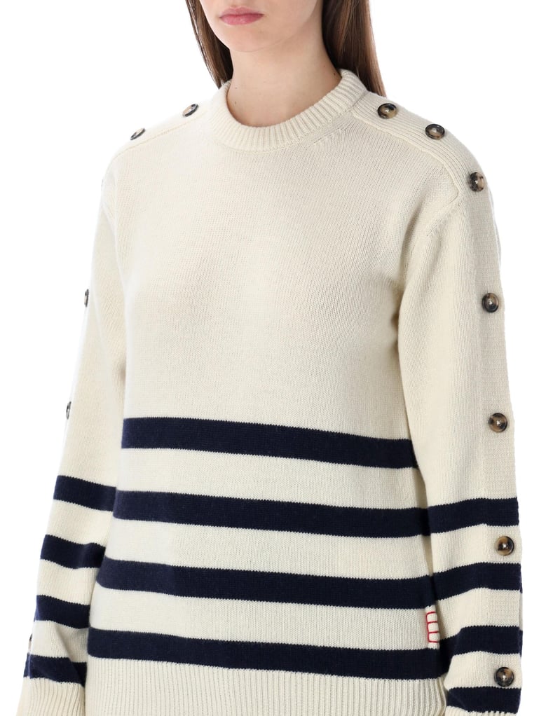 jw anderson ivory breton jumper with buttoned sleeves by Selfnex