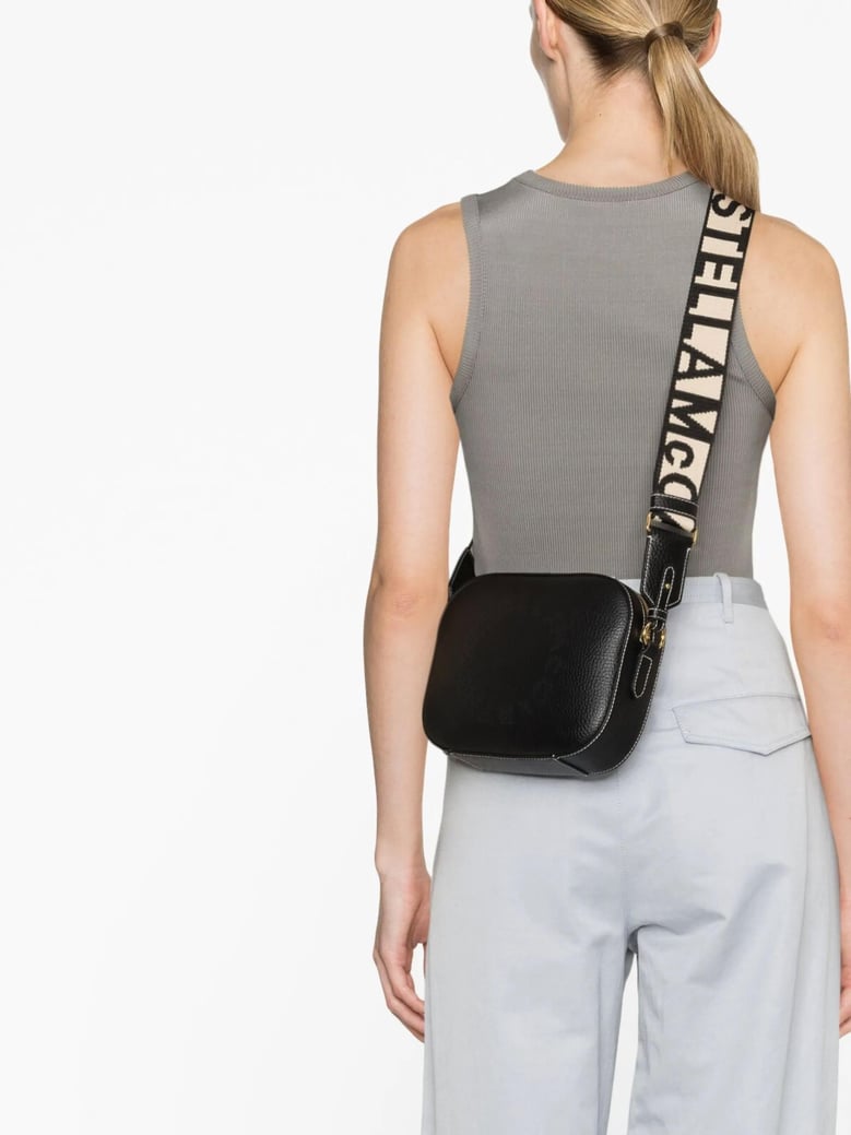 stella logo leather camera bag by Selfnex
