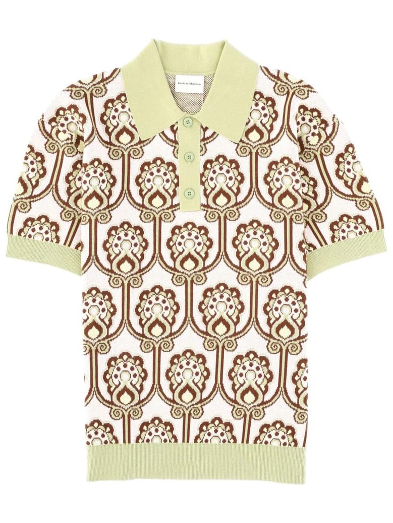multicolour cotton polo shirt by Selfnex