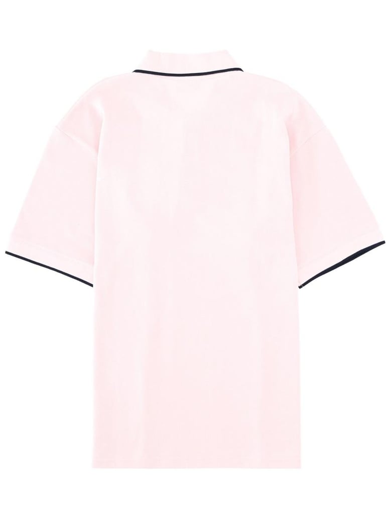 pink cotton polo shirt by Selfnex