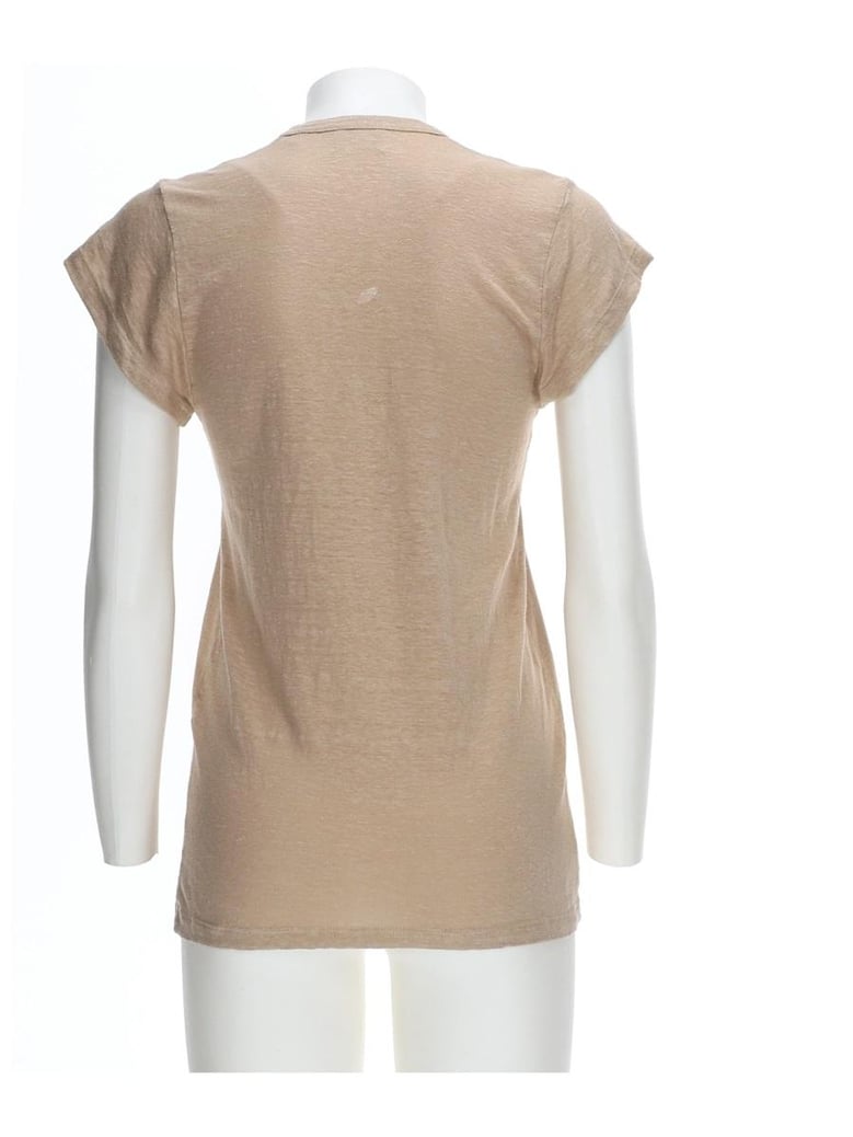 beige linen t-shirt by Selfnex