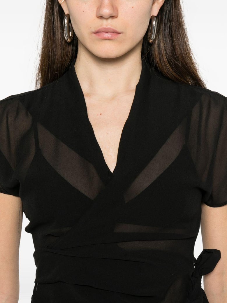 silk wrap top by Selfnex
