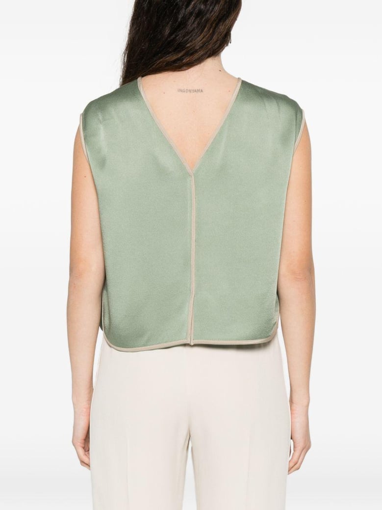 green acrylic viscose top by Selfnex