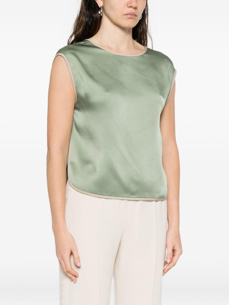 green acrylic viscose top by Selfnex