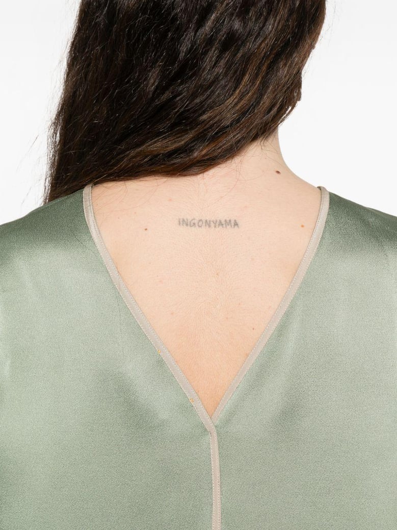 green acrylic viscose top by Selfnex