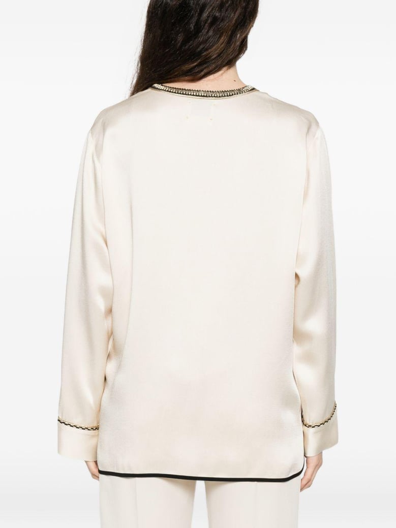 white acrylic viscose jacket by Selfnex
