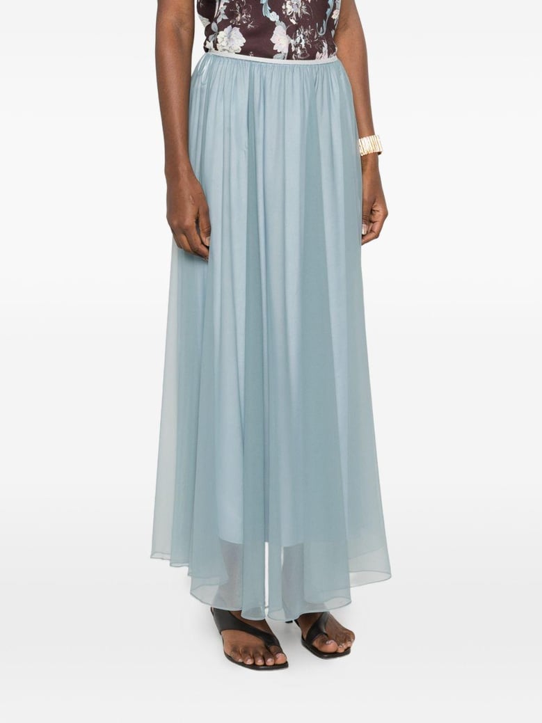 chiffon long skirt by Selfnex