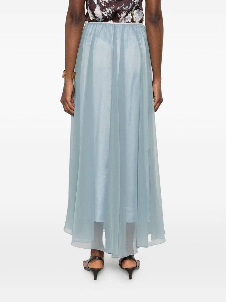 chiffon long skirt by Selfnex