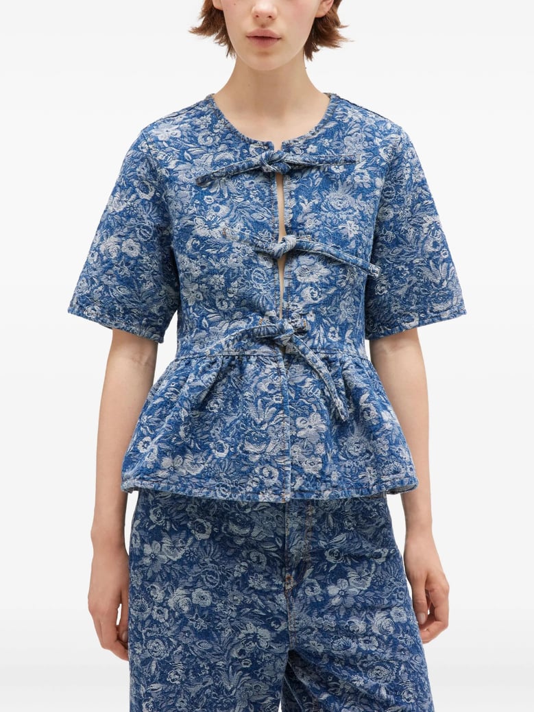 tapestry peplum blouse by Selfnex