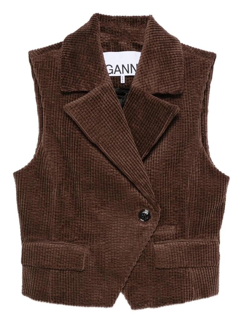 corduroy buttoned waistcoat by Selfnex