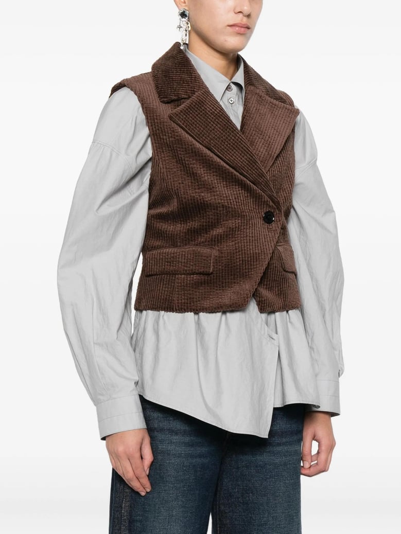 corduroy buttoned waistcoat by Selfnex